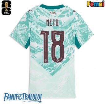 Portugalia Pedro Neto #18 Echipament de Fotbal Replică Mondial 2026 Femei Deplasare